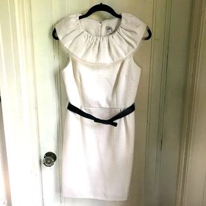 Milly of New York dress mini white bridal tweed